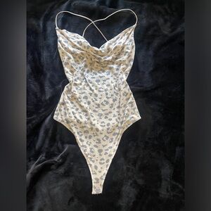 A&F strappy Leopard print bodysuit